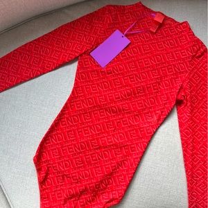 Skims Fendi Long Sleeve Bodysuit